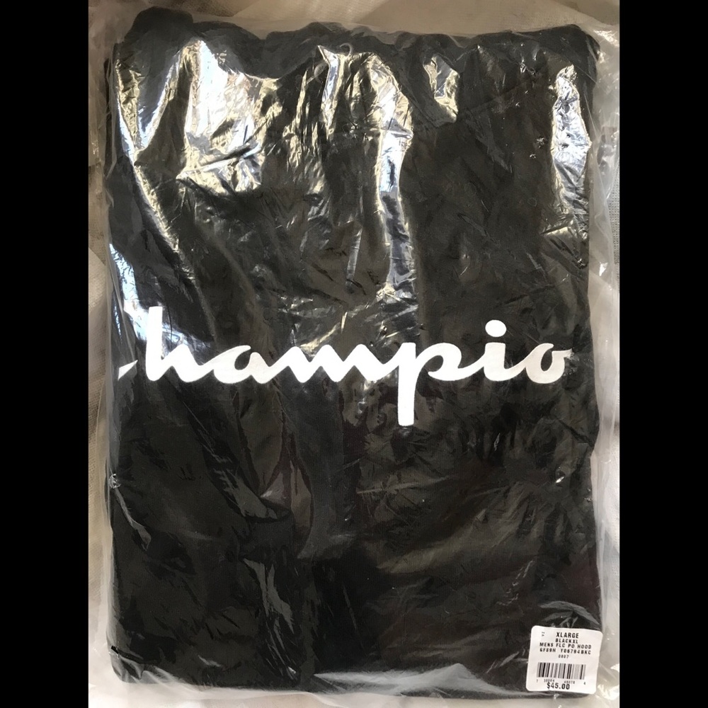 Men’s Black Champion Hoodie XL - Picture 2 of 5